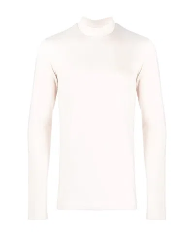 Mm6 Maison Margiela Embroidered High-necked T-shirt In White