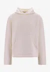 Mm6 Maison Margiela Embroidered Logo Hooded Sweatshirt In White