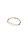 Mm6 Maison Margiela Enamel-logo Bracelet In Yellow