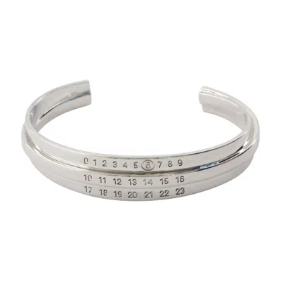 MM6 MAISON MARGIELA MM6 MAISON MARGIELA ENAMEL LOGO CUFF BRACELET