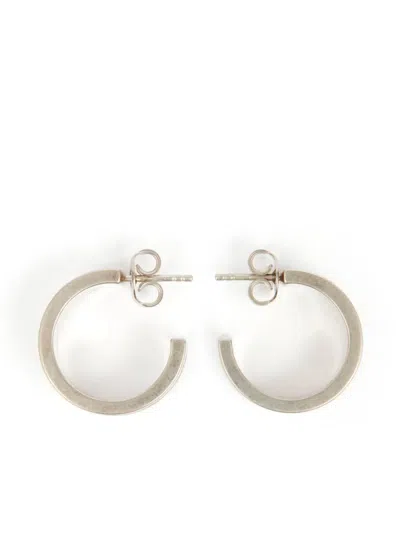 Mm6 Maison Margiela Triple Number-motif Earrings In Silver