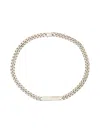 Mm6 Maison Margiela Women's Numbers Motif Engraved Chain Necklace In Gray