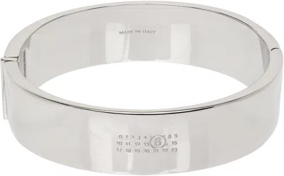 Mm6 Maison Margiela Engraved-logo Bracelet In Metallic