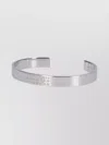 Mm6 Maison Margiela Engraved Open Cuff Bracelet Polished Finish