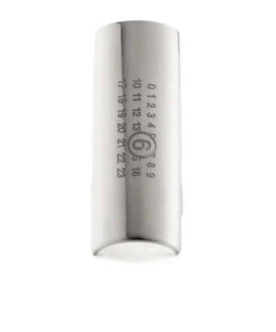 Mm6 Maison Margiela Engraved Ring In Silver