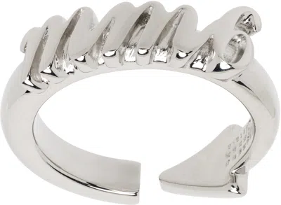 Mm6 Maison Margiela Enjoy Ring In Silver
