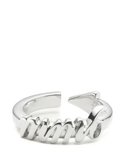 Mm6 Maison Margiela Enjoy Ring In Silver