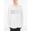 Mm6 Maison Margiela Split Design Button-down Collar Shirt In White