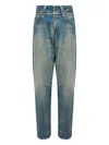 Mm6 Maison Margiela Five Pocket Belt Loop Trousers In Blue