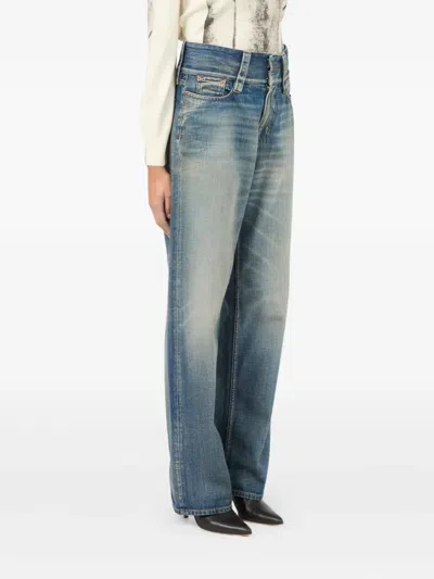 Mm6 Maison Margiela Wide-leg Jeans In Blue