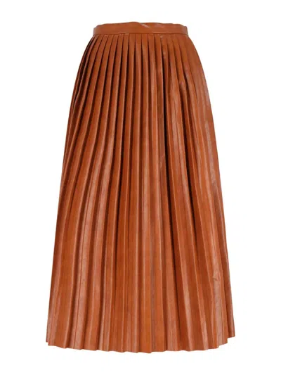 MM6 MAISON MARGIELA FALDA SEMILARGA - MARRÓN