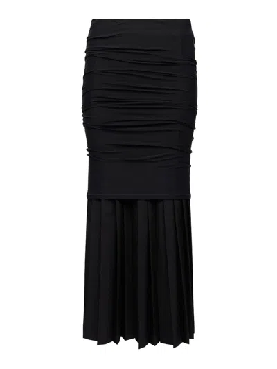 MM6 MAISON MARGIELA FALDA SEMILARGA - NEGRO