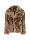 Mm6 Maison Margiela Acrylic Jacket Synthetic Fur In Brown