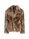 Mm6 Maison Margiela Acrylic Jacket Synthetic Fur In Brown