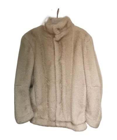 Mm6 Maison Margiela Faux Fur Jacket In Brown