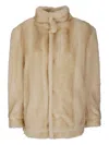 Mm6 Maison Margiela Faux-fur Jacket In Brown