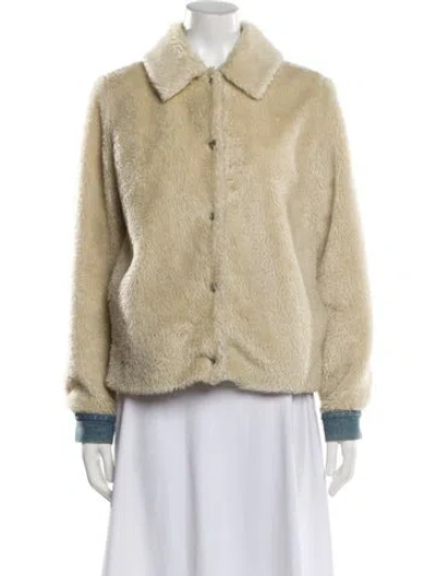 Pre-owned Mm6 Maison Margiela Faux Fur Jacket In Neutral