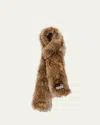 Mm6 Maison Margiela Faux-fur Scarf In Brown