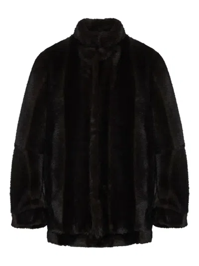 MM6 MAISON MARGIELA MM6 MAISON MARGIELA FAUX FUR TURTLENECK JACKET