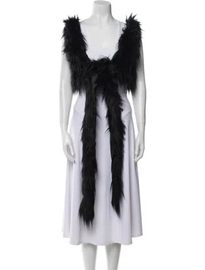 Pre-owned Mm6 Maison Margiela Faux Fur Vest In Black