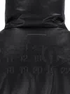 Mm6 Maison Margiela Faux Leather Down Jacket In Black