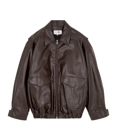 Mm6 Maison Margiela Faux Leather Jacket