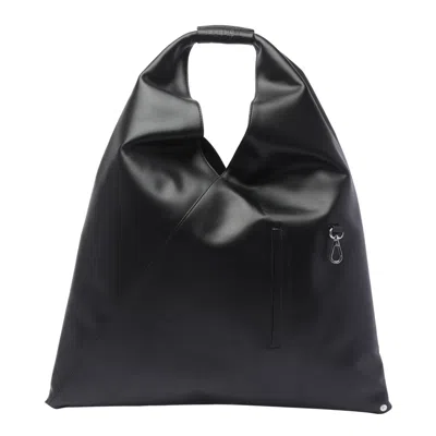 Mm6 Maison Margiela Faux Leather Japanese Bag In Black