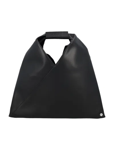 Mm6 Maison Margiela Faux Leather Mini Japanese Handbag For Women In Black