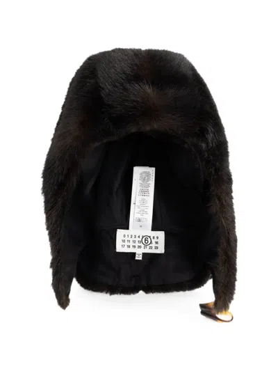 Mm6 Maison Margiela Faux-fur Trapper Hat In Brown