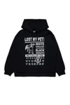 Mm6 Maison Margiela Felpa Con Cappuccio E Grafica Lost My Pet In Black