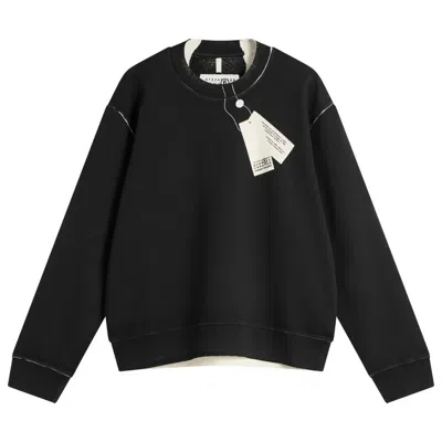 Mm6 Maison Margiela Felpa In Black