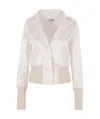 Mm6 Maison Margiela Satin-finish Bomber Jacket In White