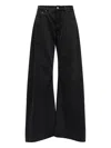 Mm6 Maison Margiela Five-pocket Draped Jeans In Black