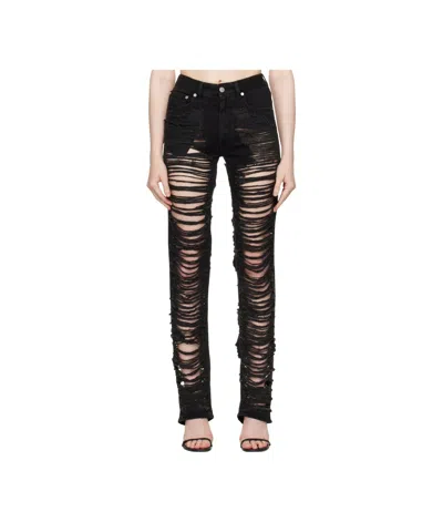 MM6 MAISON MARGIELA MM6 MAISON MARGIELA DISTRESSED DENIM JEANS