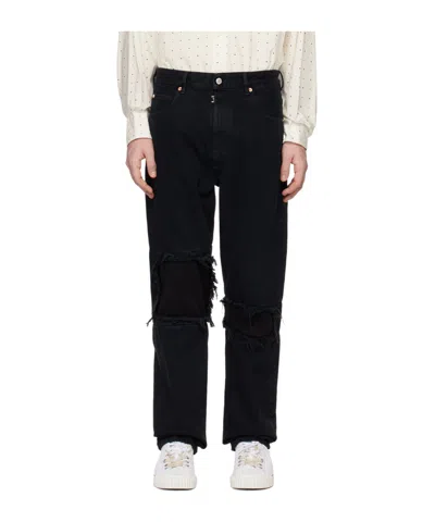 Mm6 Maison Margiela Five-pocket Jeans In Black