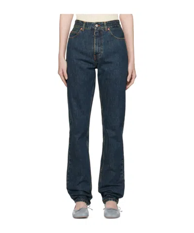 Mm6 Maison Margiela Indigo Five-pocket Jeans In 961 Green Cast