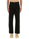 Mm6 Maison Margiela Black Jeans With Multi-pocket Design And Silver Rivets In Black