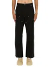 Mm6 Maison Margiela Black Jeans With Multi-pocket Design And Silver Rivets In Black
