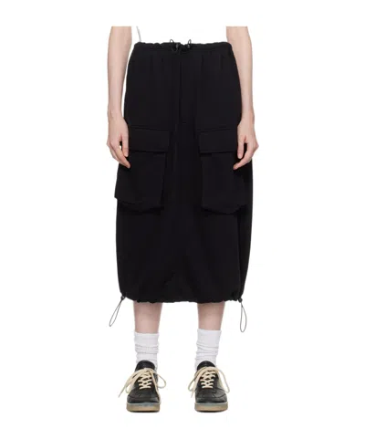 Mm6 Maison Margiela Flap Bag Skirt In Black