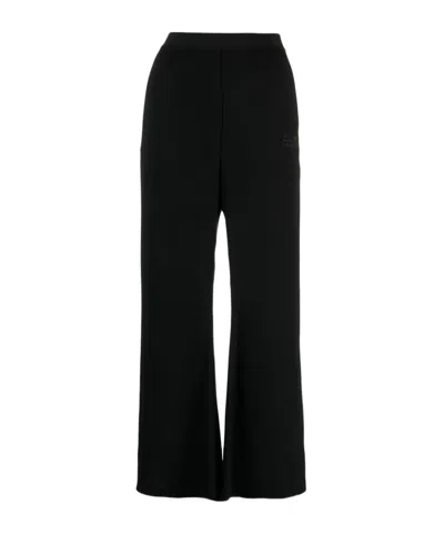 Mm6 Maison Margiela Flared Casual Pants In Black