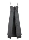 Mm6 Maison Margiela Flared Hem Cotton Dress