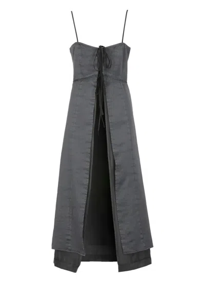 Mm6 Maison Margiela Flared Hem Cotton Dress