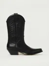 Mm6 Maison Margiela Pointed Toe Leather Boots With Double Pull-tabs In Black