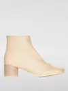 Mm6 Maison Margiela 70mm Nappa Leather Ankle Boots In White
