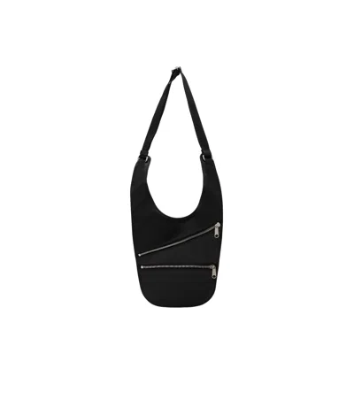 Mm6 Maison Margiela Flat Saddle Mini Bag In Black