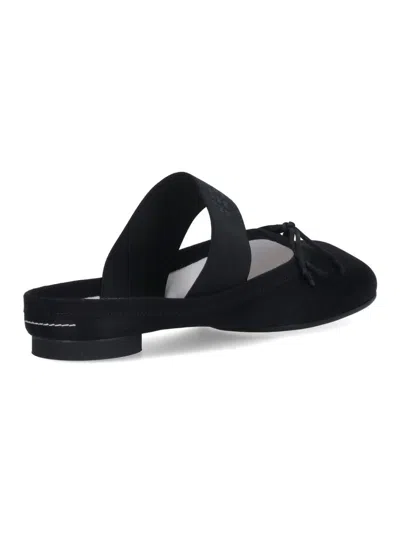 Mm6 Maison Margiela Flat Shoes In Black