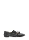 Mm6 Maison Margiela Leather Ballerinas In Black