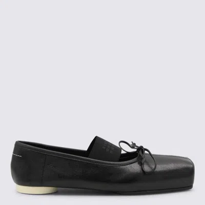 Mm6 Maison Margiela Flat Shoes Blacks And Greys