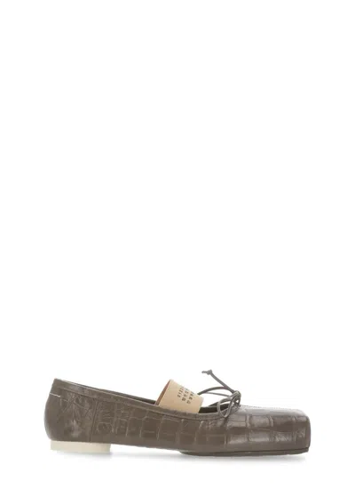 Mm6 Maison Margiela Flat Shoes In Gray