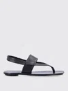 Mm6 Maison Margiela Flat Sole Open Toe Strappy Sandals In Black